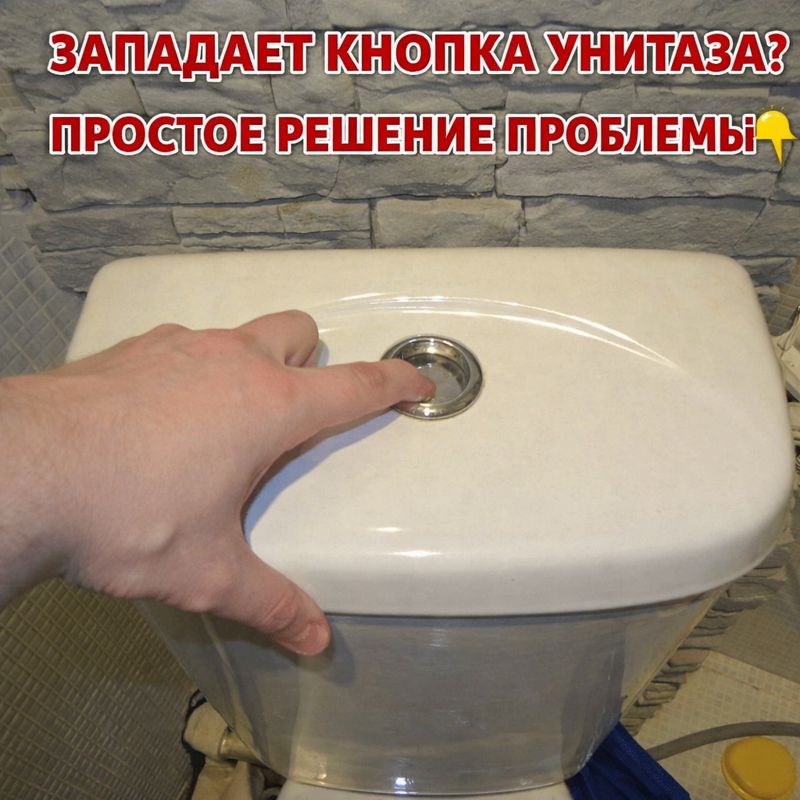 Западает кнопка унитаза? Простое решение проблемы