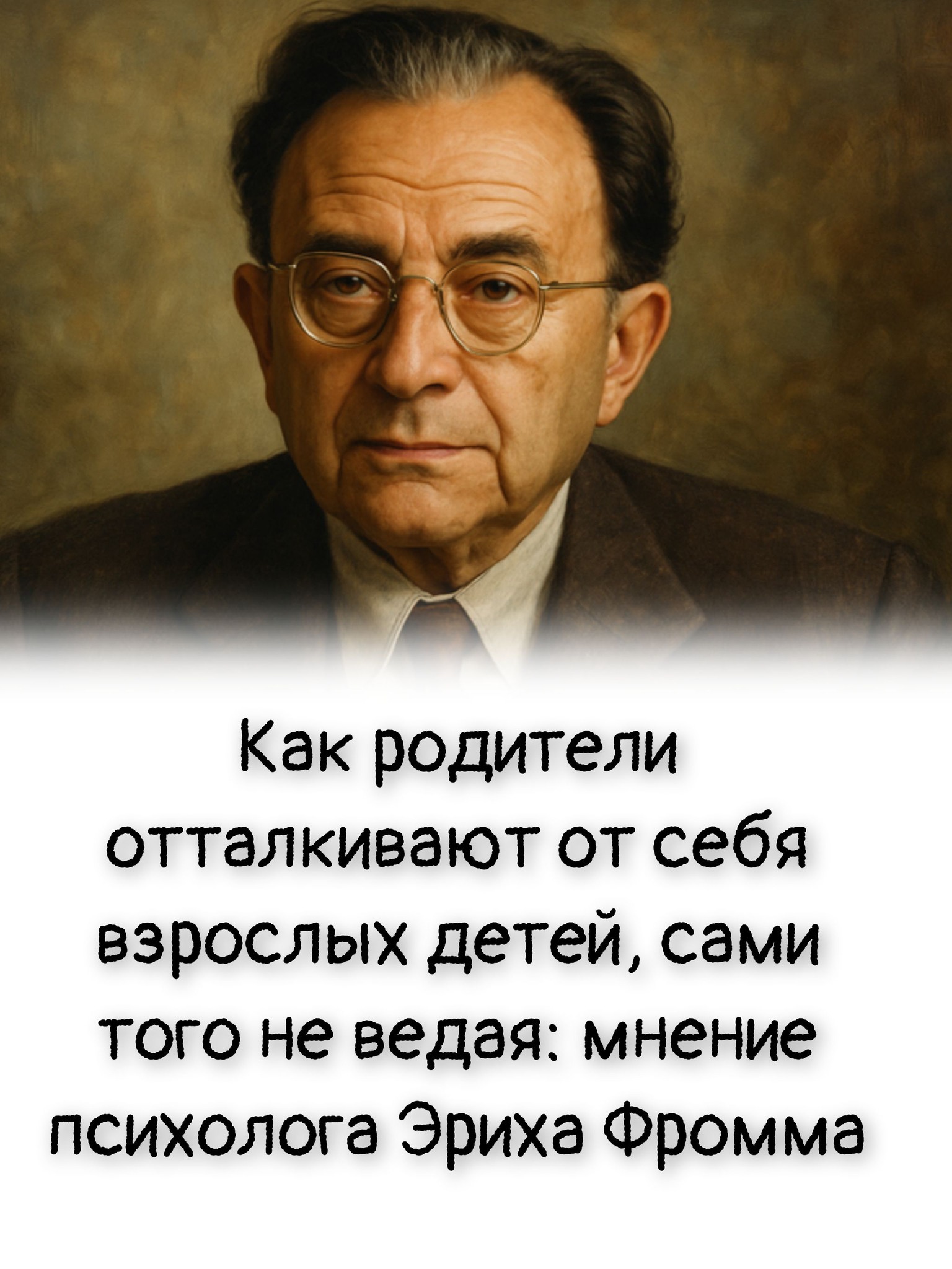 Как родители отталкивают от себя взрослых детей, сами того не ведая: мнение психолога Эриха Фромма