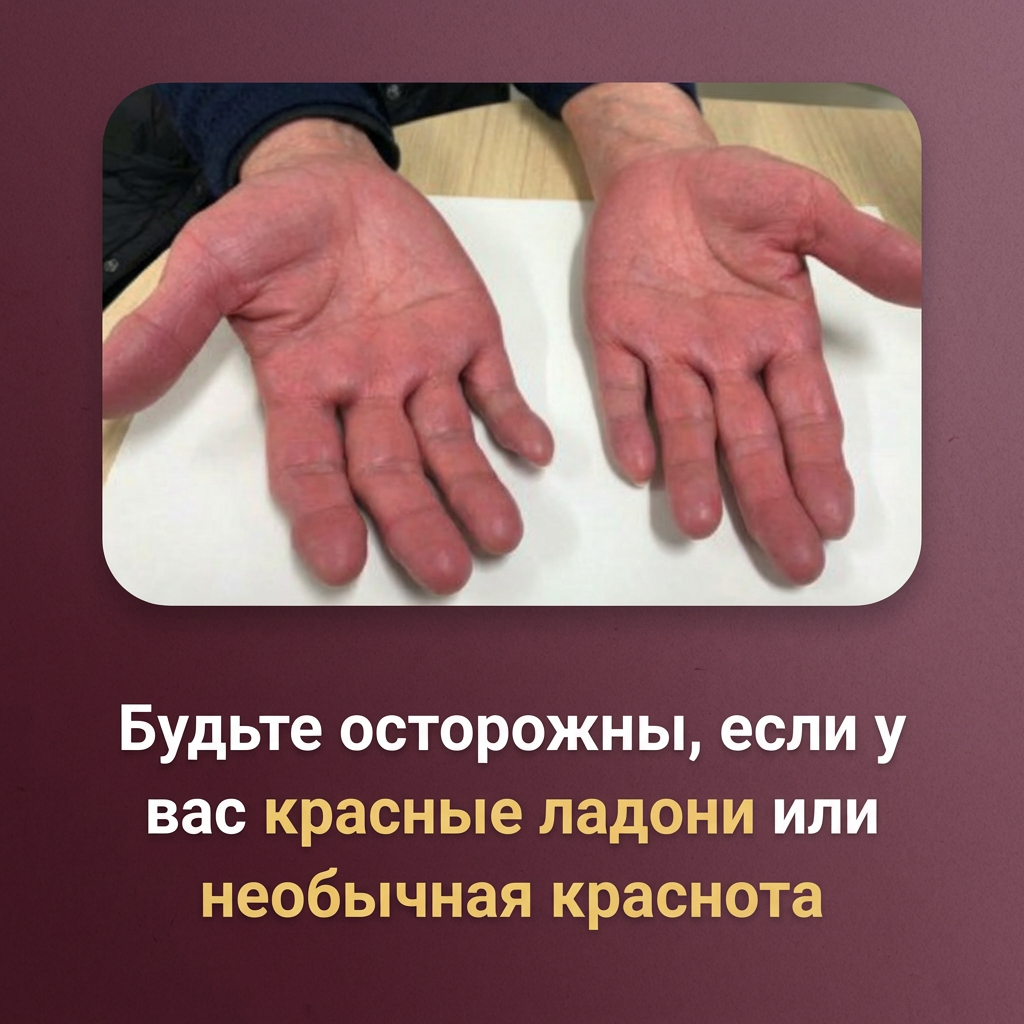 О чем говорят покрасневшие ладони: скрытые угрозы для вашего здоровья