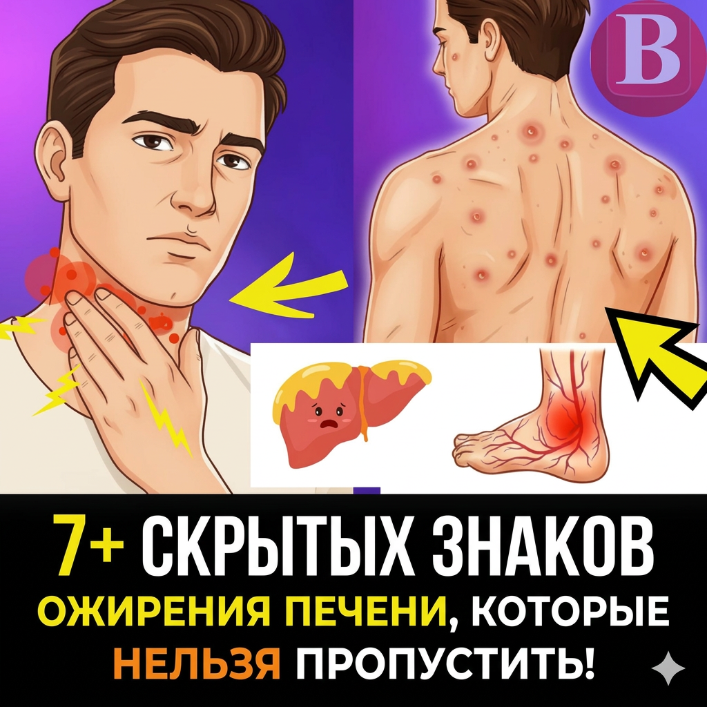 Скрытые симптомы жировой болезни печени: на что обратить внимание
