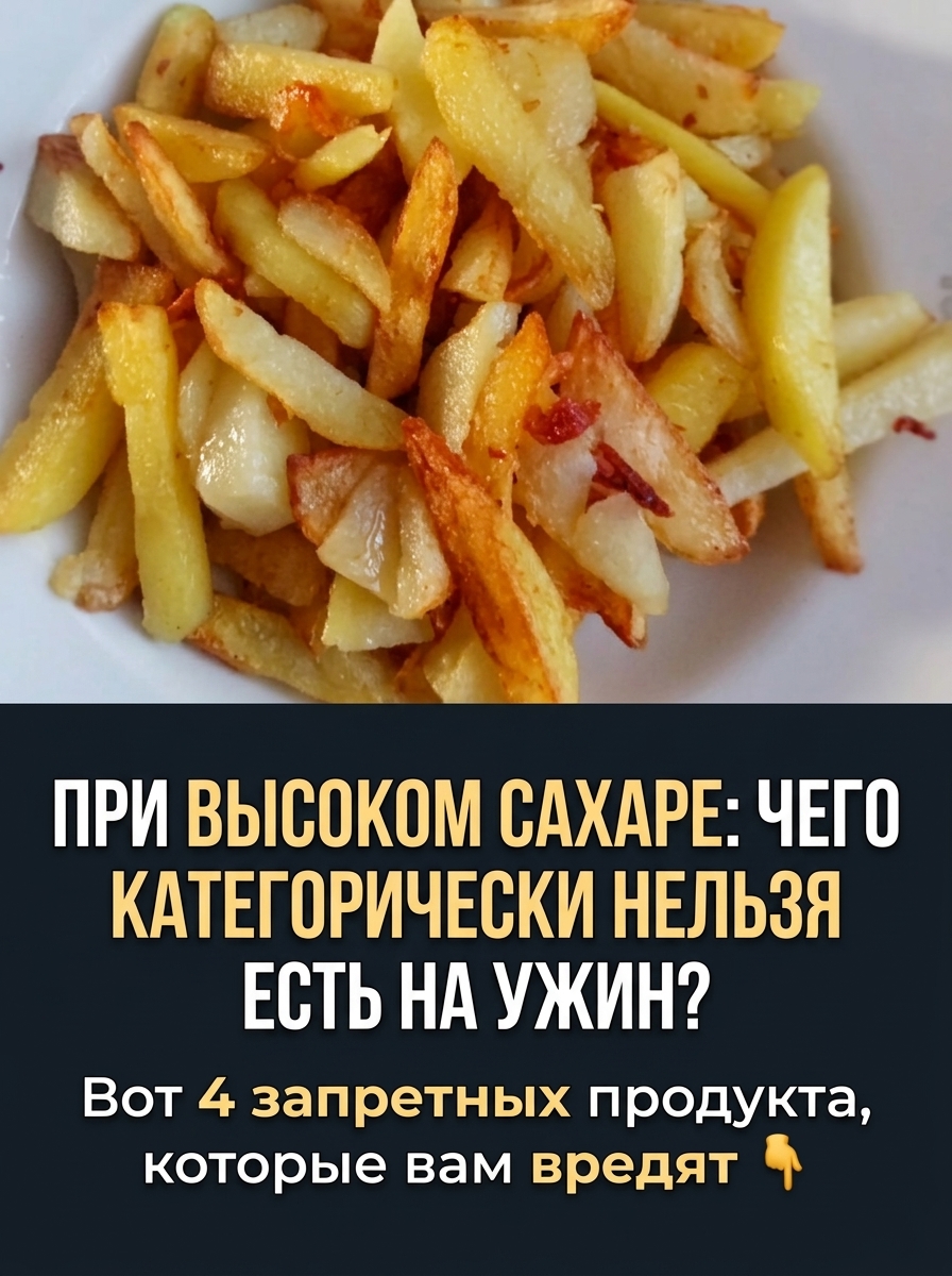 Продукты, повышающие уровень сахара: от чего стоит отказаться на ужин после 50 лет