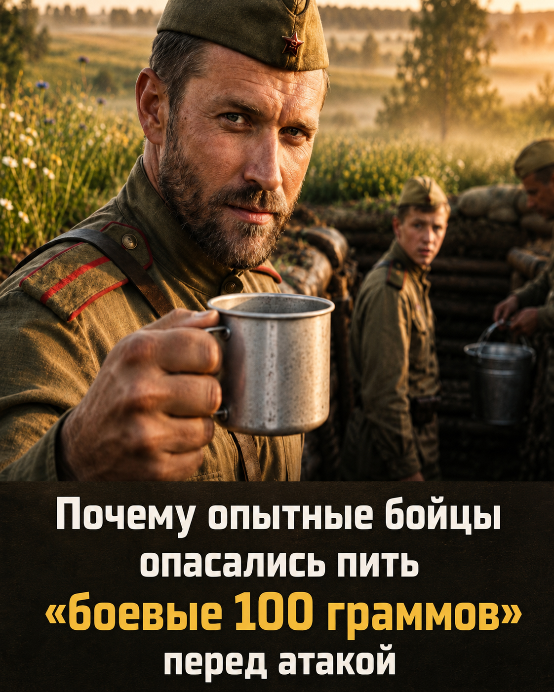 Боевые 100 граммов: почему опытные бойцы опасались этой «наркомовской» нормы перед атакой